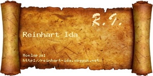 Reinhart Ida névjegykártya